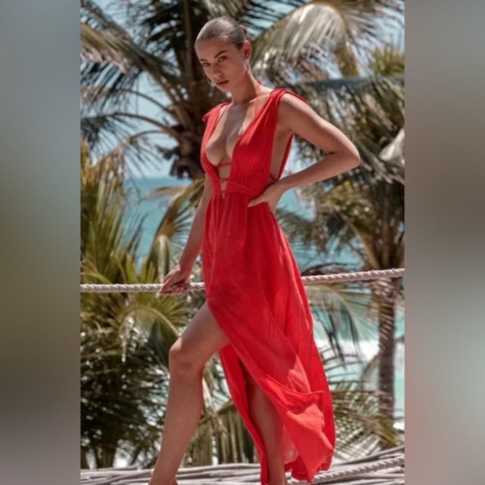 Monday Swimwear Mallorca Dress in Chili Pepper